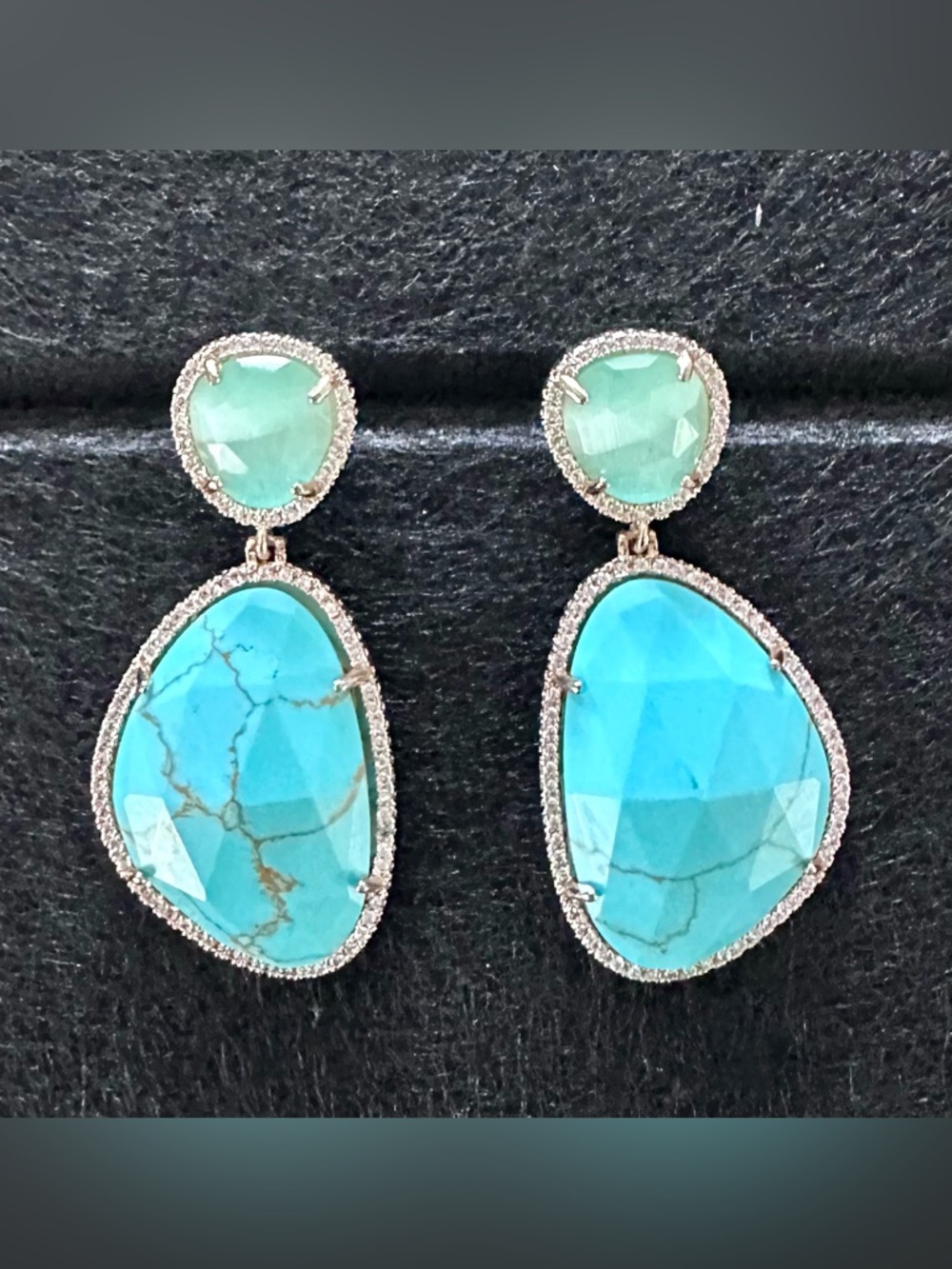 Stella & Ruby Turquoise Double Drop Earrings